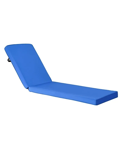 Mecale Chaise Lounge Cushion, Waterproof Fade-Resistant Outdoor Replacement Sun Lounger Cushion with Ties