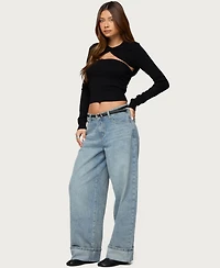 Edikted Women's Knit Two Piece Shrug & Tube Top