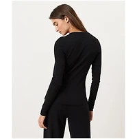 Pact Women's Dream Rib Slim Henley made with organic cotton Top