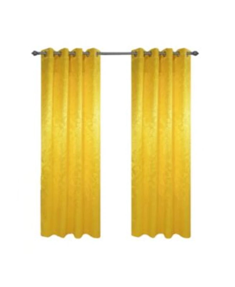 Olivia Gray 100 Polyester 200 Gsm Dyson Embossed Blackout Grommet Curtain Panel 54 X22 X 90 X22