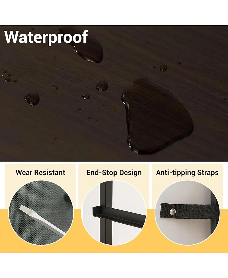 gaomon Stylish 3-Drawer Dresser with Removable Fabric Bins, Multi-Functional Storage Organizer for Bedroom, Living Room, Closet, Entryway