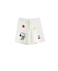 Chinti & Parker Women's Cotton Snoopy Crochet Shorts