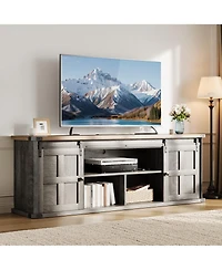 Gaomon Farmhouse Tv Stand for 75 Inch Tv
