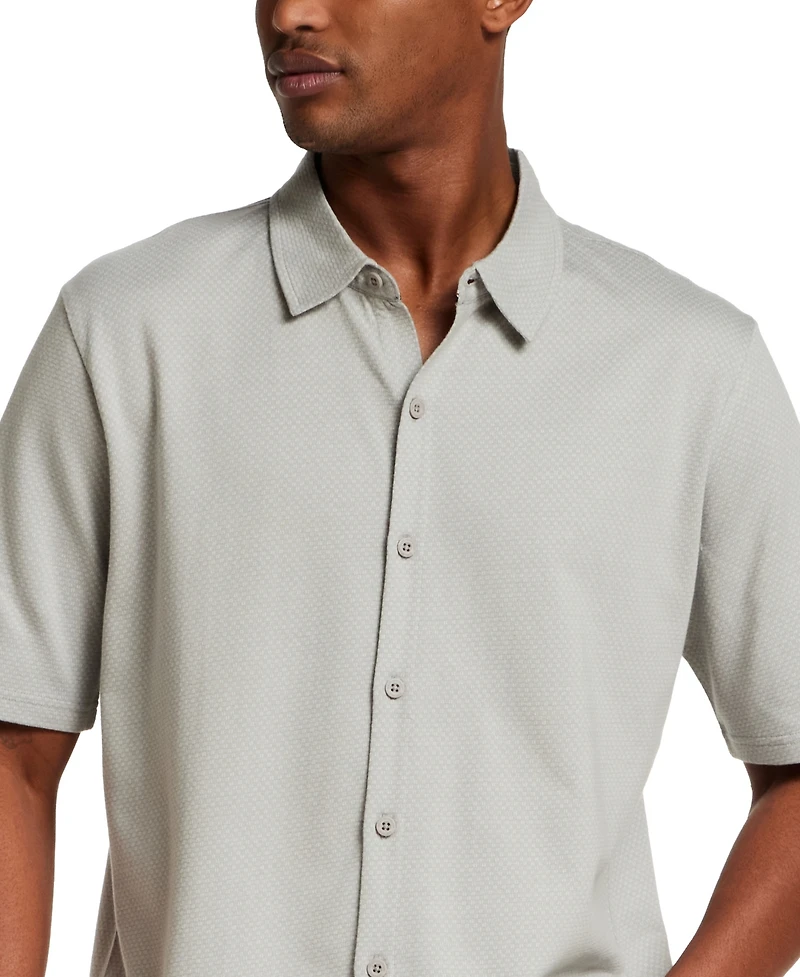 Weatherproof Vintage Men's Twill Short-Sleeve Button Shirt