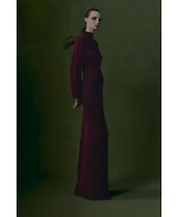 Leem Women's Jacquard Knit Fitted Top