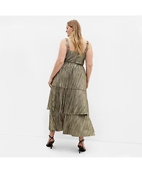 Draft - City Chic Women's Plus Glamour Tier Dress