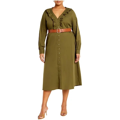 City Chic Women's Plus Size Zoe Belted Dress