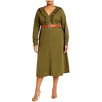 City Chic Women's Plus Size Zoe Belted Dress