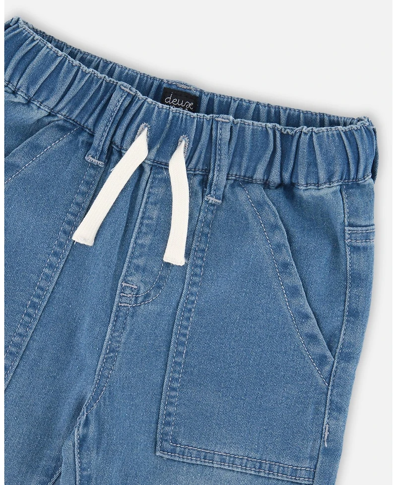 Deux par Baby Boy Stretch French Terry Denim Jogger
