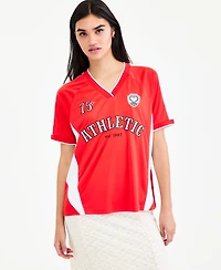 Bar Iii Women's Sports Jersey T-Shirt, Macy's Exclusive