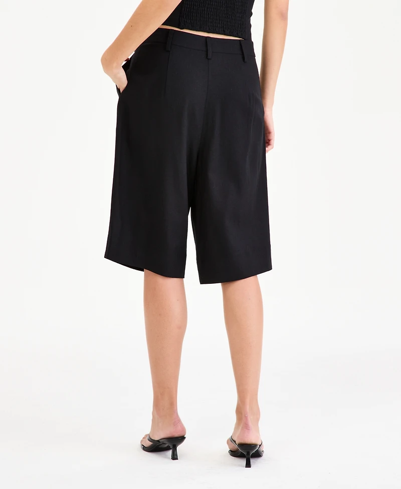 Bar Iii Women's Pleated Bermuda Shorts, Macy's Exclusive