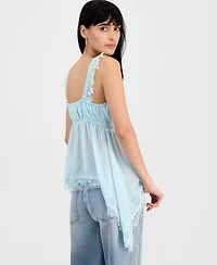 Women's Lace-Trim Handkerchief-Hem Tank Top, Macy's Exclusive