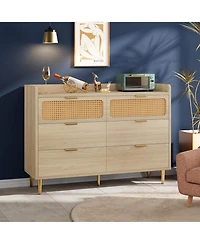 gaomon 6 Drawer Double Dresser for Bedroom, 47" Wide Modern Chest of Drawers
