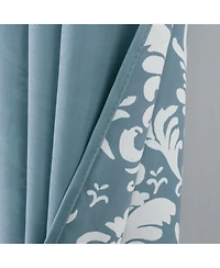 Olivia Gray 100% Polyester 190 Gsm Cressida Reversible Blackout Grommet Curtain Panel