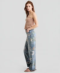 And Now This Women's High Rise Floral Denim Jeans, Macy's Exclusive