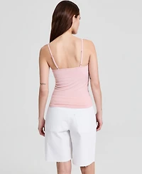 And Now This Women's Seamless Lace-Trim Rib-Knit Tank Top, Macy's Exclusive