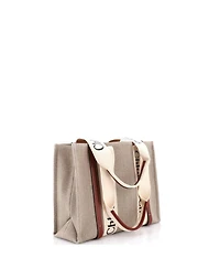 Pre-Owned Chloe Medium Woody Tote Canvas with Leather