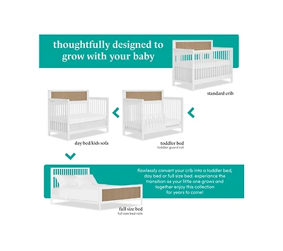 Evolur Loft Art Deco Convertible Crib Toddler Guard Rail