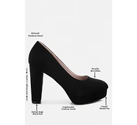 London Rag Womens Olanta Block Heel Pumps