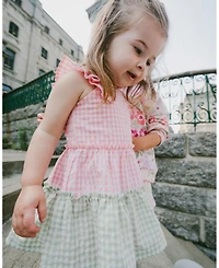 Deux par Toddler Girls Tunic and Cotton Capri Set Gingham