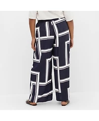 City Chic Women's Hallie Print Wide Leg Pant