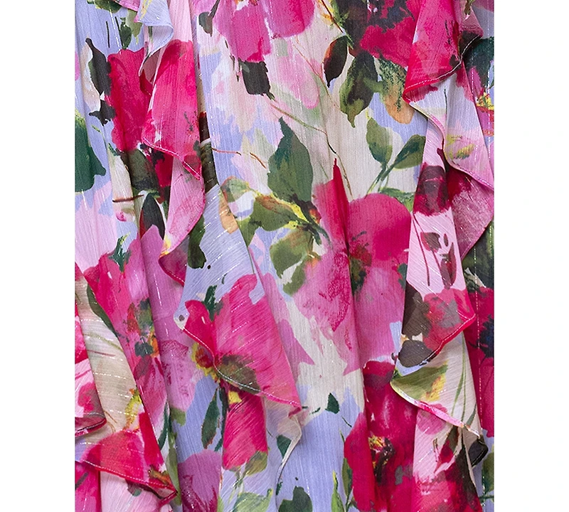 Betsy & Adam Petite V-Neck Floral Maxi Dress