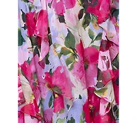 Betsy & Adam Petite V-Neck Floral Maxi Dress