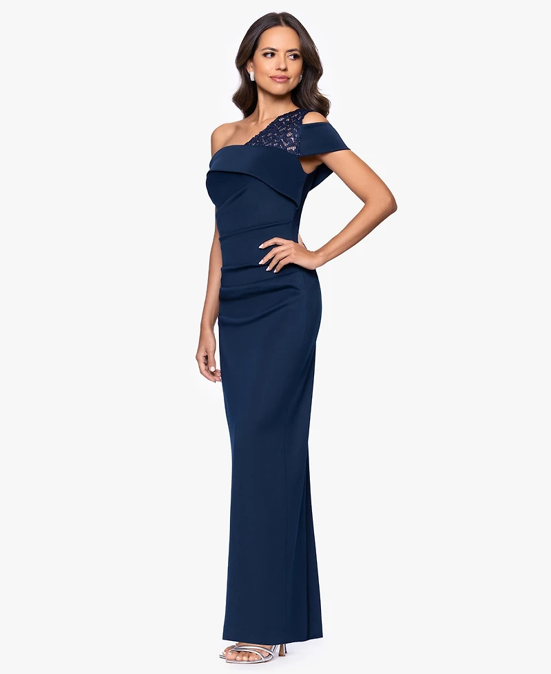 B&A By Betsy and Adam Women's Off-The-Shoulder Ball Gown