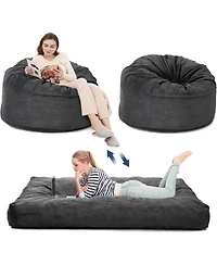 gaomon 2 in 1 Bean Bag Chairs for Adults, Large Bean Bag Chairs, Convertible Floor Cushions for Adults