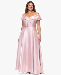 Xscape Plus-Size Sweetheart Off-The-Shoulder Ball Gown