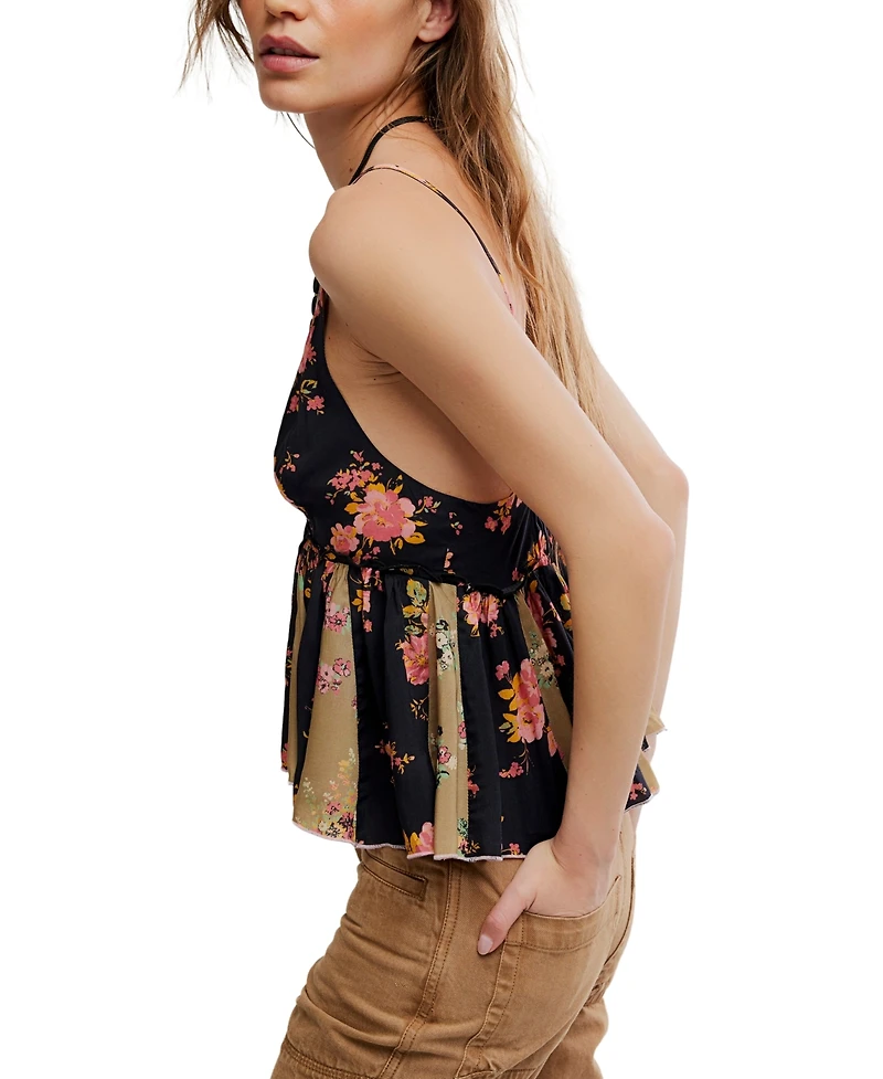 Free People Women's Tillie Floral Sleeveless V-Neck Top