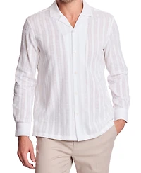 Paisley & Gray Men's Dobby Stripe Camp Collar Shirt