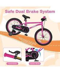 Mecale 18 Inch Kids Bike for 4-8 Years Old Adjustable with Removable Training Wheels
