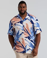Cubavera Men's Big & Tall Abstract Print Shirt