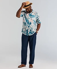 Cubavera Men's Big & Tall Leaf Print Short-Sleeve Shirt