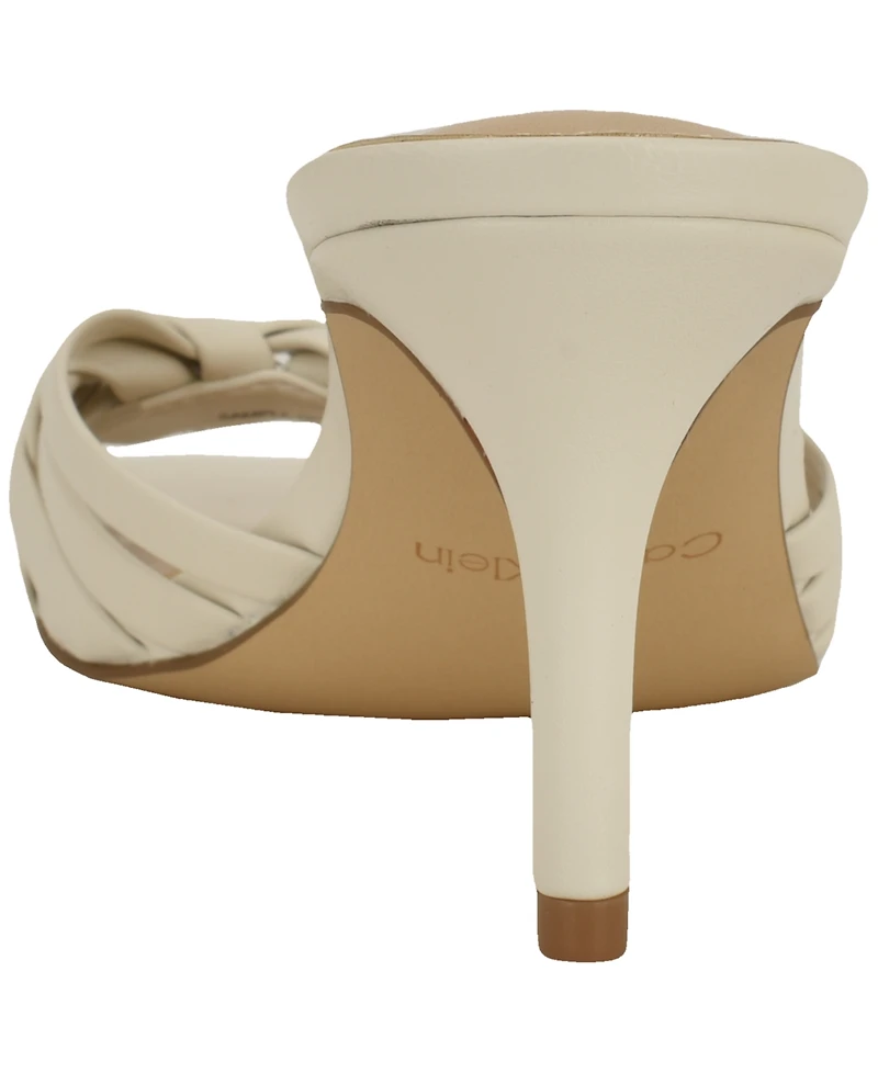 Calvin Klein Women's Wendine Woven Kitten Heel Dress Sandals