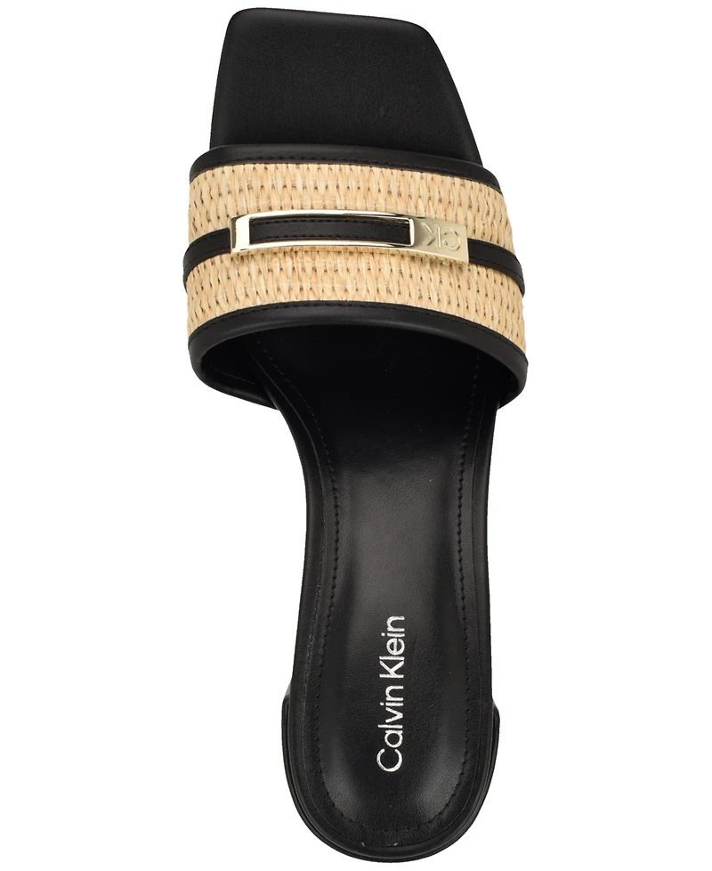 Calvin Klein Women's Paloma Slip-On Block Heel Sandals