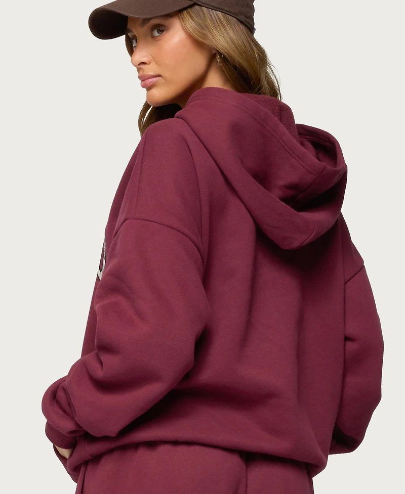 Edikted Womens Camo Crush Oversized Hoodie