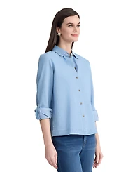 Jones New York Petite Long-Sleeve Button-Down Shirt
