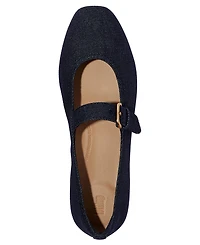 FitFlop Women's Delicato Denim Almond Toe Mary Jane Flats