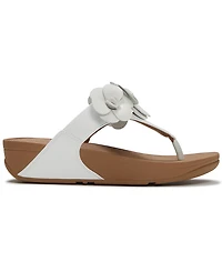 FitFlop Women's Lulu Flower Toe Post Slip-On Sandals