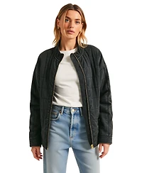 Modenaire Women's Erica Quilted Zip-Up Jacket