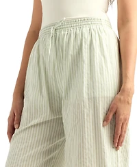 Bcx Women's Striped Pull-On Pants