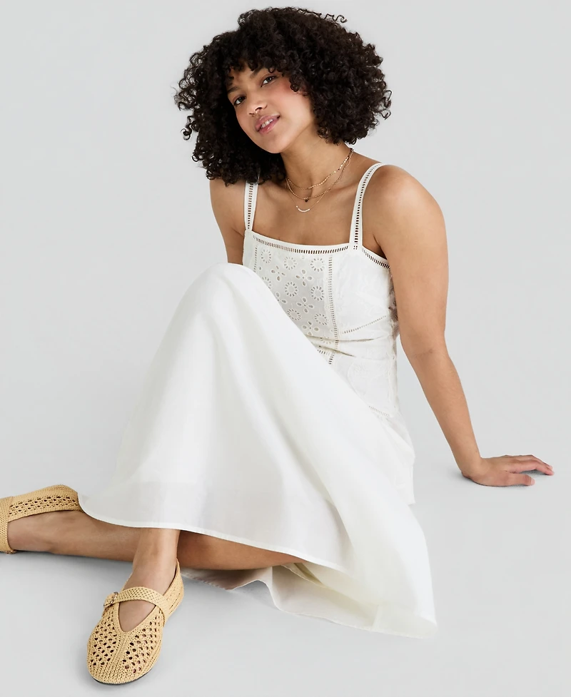 And Now This Women's Embroidered Maxi Dress, Macy's Exclusive