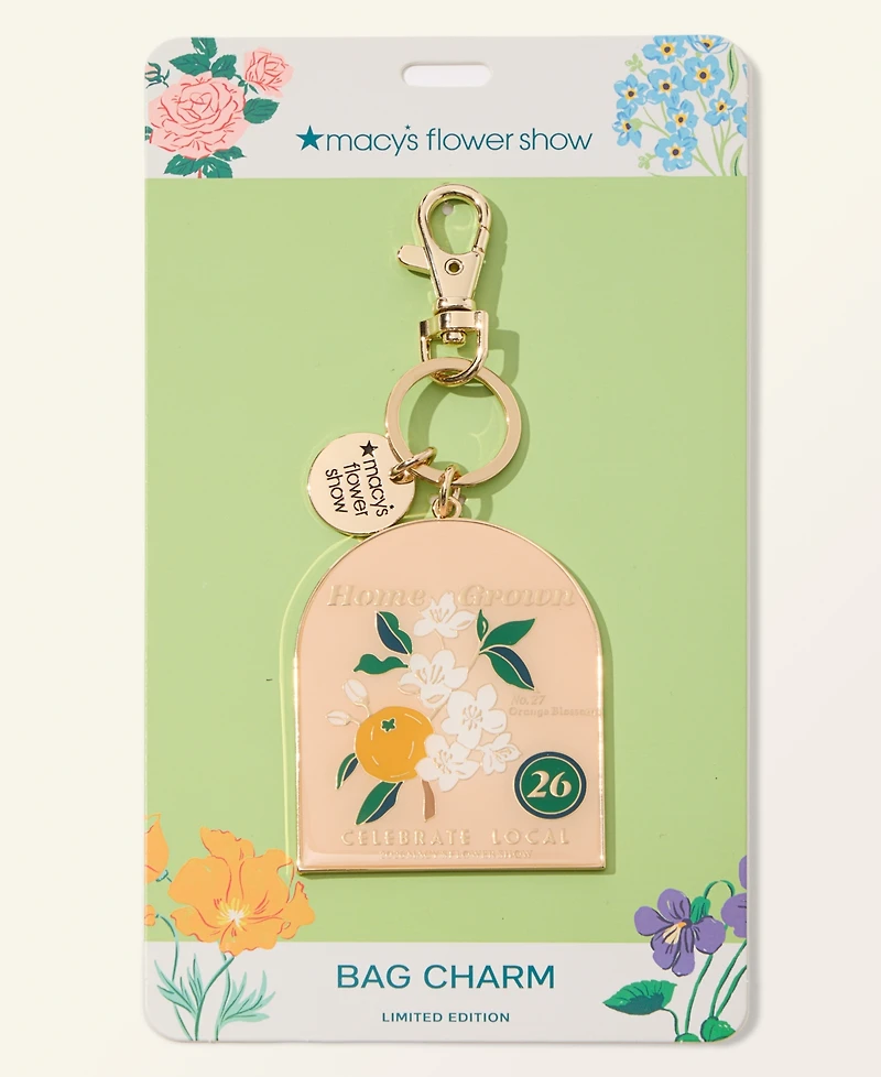 Macy's Flower Show Orange Blossom Enamel Bag Charm, Macy's Exclusive