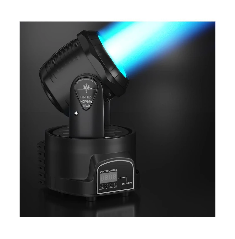 Artudatech 70W Rgbw Mini Moving Head Stage Light with Built-in Shows, Sound and Dmx Control