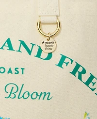 Macy's Flower Show U.s. Flower Map Farmers Market Tote Bag, Macy's Exclusive