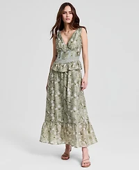 And Now This Women's Corset Peplum Maxi Dress, Macy's Exclusive