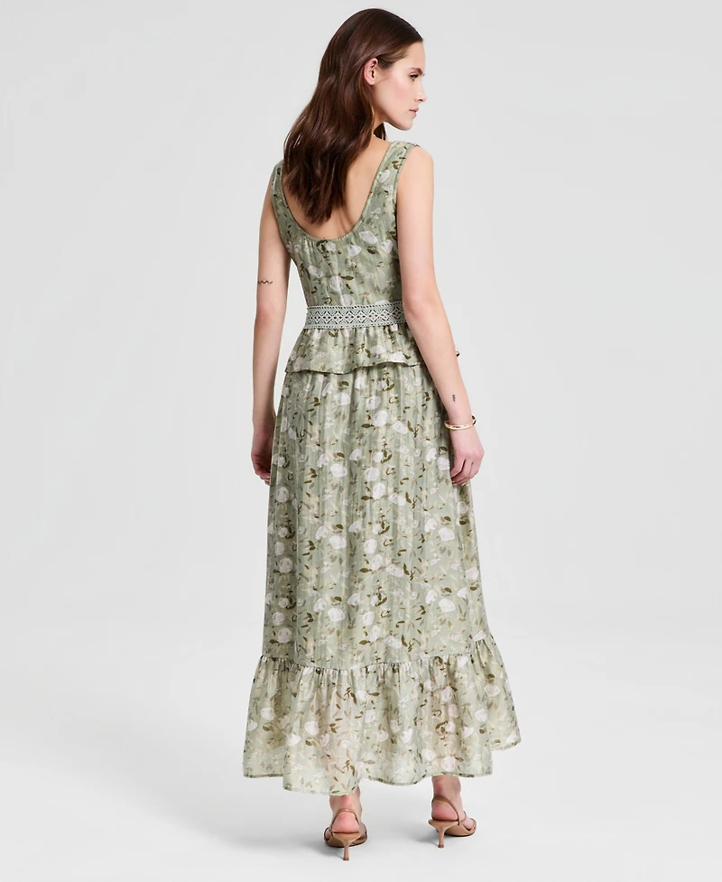 And Now This Women's Corset Peplum Maxi Dress, Macy's Exclusive