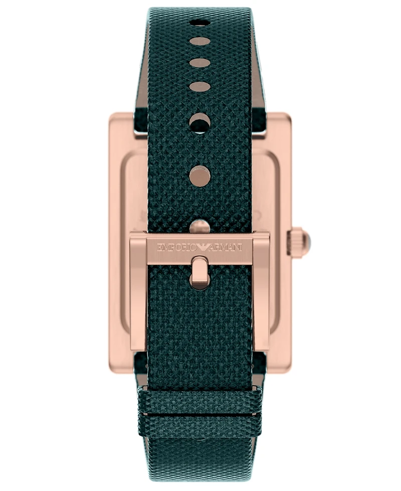 Emporio Armani Women's Quartz Two-Hand Green Leather Watch, 32mm